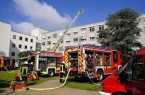 Gemeinsame Brandschutzübung von Feuerwehr, Malteser Hilfsdienst und Deutschem Roten Kreuz am Klinikum Gütersloh