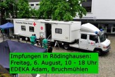 Das DRK-Impfmobil ist bereits im Kreis Herford unterwegs. So wie hier in Bünde, können sich alle ab 18 Jahren am Freitag, 6. August, auf dem Parkplatz bei EDEKA Adam in Bruchmühlen impfen lassen.