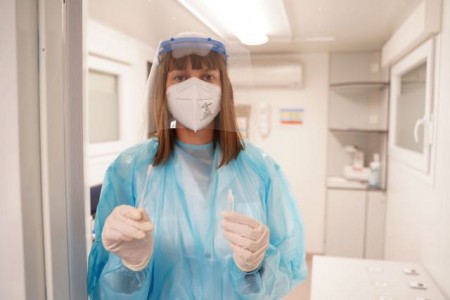 Das Testzentrum befindet auf dem Gelände des Klinikum Gütersloh