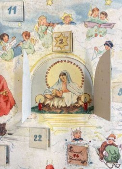 Die Maria, die das Jesuskind stillend verbarg sich hinter dem 24. Türchen. Foto LWLArchiv für Alltagskultur
