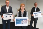 Präsentierten die Ergebnisse der Export-Studie: der stellvertretende IHK-Hauptgeschäftsführer Harald Grefe, IHK-Hauptgeschäftsführerin Petra Pigerl-Radtke und IHK-Präsident Wolf D. Meier-Scheuven (v. l.). Foto: IHK Ostwestfalen