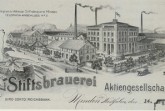 Ansicht der Stiftsbrauerei und deren Ausschank „Zum Stift“ (heute „Markt 15“) auf einem Briefkopf, 1906. © Mindener Museum