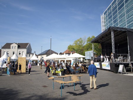 Am Samstag, 04. September fand das REGIONALE-Fest auf dem Gütersloher Theaterplatz statt. Foto: ©Henrike Buschmann