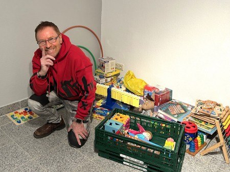 Herr Burre mit besagter Spende