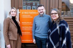 „Streitbörger Stendal, v.l.n.r: Katja Sonne-Albrecht, Matthias Albrecht, Kornelia Grams".