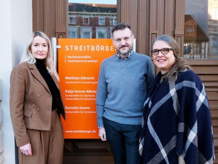 „Streitbörger Stendal, v.l.n.r: Katja Sonne-Albrecht, Matthias Albrecht, Kornelia Grams".