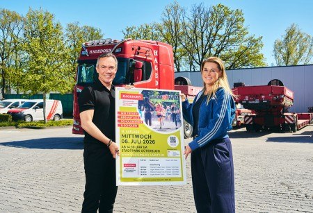 BU: v.l. Thomas Hagedorn, Geschäftsführer der HagedornUnternehmensgruppe, Sarah Dörmann, Geschäftsführerin impulsevent Sport- &Veranstaltungsmarketing