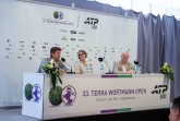 (V.l.n.r: Michael Kohlmann, Veronika Rücker und Sven Wortmann bei der heutigen Pressekonferenz) / TERRA WORTMANN OPEN / Valentin Diehl