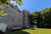Blick auf den eingerüsteten Nordturm von Schloss Varenholz. (Fotos: LVL)