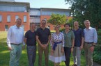 Innovative Therapien und ein intensiver fachlicher Austausch: Das Diabetessymposium hat dank hochkarätiger Besetzung erneut über 100 Expertinnen und Experten nach Gütersloh gelockt (v.l. Prof. Dr. J. Aberle, Prof. Dr. Thomas Forst, Prof. Dr. med. Juris Meier, Dr. Michaela Müller-Rösel, Dilek Öz, Dr. Daniel Winter, Dr. med. Ralph Ziegler). Foto: © Klinikum Gütersloh
