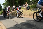 Radrennfahrerinnen bei der Deutschen U23-Meisterschaft auf einem Rundkurs in Weiswampach