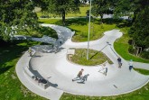 Am Skatepark in den Almeauen kann am 23. August von 12 bis 16 Uhr „getrödelt“ werden.
Foto: Maier Landschaftsarchitektur