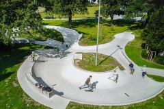 Am Skatepark in den Almeauen kann am 23. August von 12 bis 16 Uhr „getrödelt“ werden.
Foto: Maier Landschaftsarchitektur