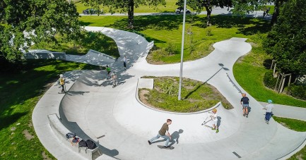 Am Skatepark in den Almeauen kann am 23. August von 12 bis 16 Uhr „getrödelt“ werden.
Foto: Maier Landschaftsarchitektur