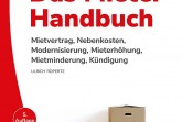 Buchcover des Mieter-Handbuchs von Verbraucherzentrale und Deutschem Mieterbund mit Umzugskartons und einem Holzhocker.