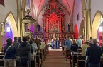 Das Trio Klangkunst beim Finale in der katholischen Pfarrkirche St. Johannes Baptist in Brenkhausen.